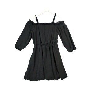 REBECCA‎ MINKOFF REVOLVE Paradise Dress Womens SZ 10 Black Crochet Lace Pockets